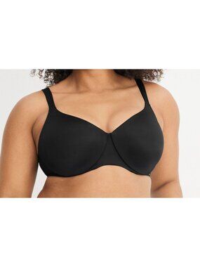 Jockey Cushion Wire Full Coverage Bra 3967 Black Microfiber T-Shirt Size 36C